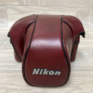 A52410 Nikon 純正 CF-22 カメラケース F3用 レザーケース 革 赤茶革