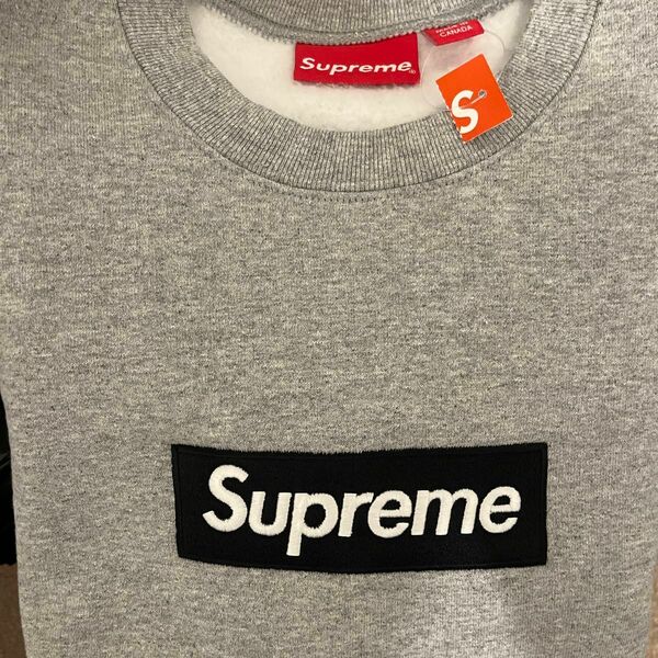 Supreme Box Logo Crewneck Heather Grey 22AW Sサイズ