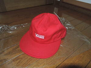 新品 VANS ヴァンズ キャップ 赤 帽子 無地ロゴ LOGO Flying-V Emb. Low Cap