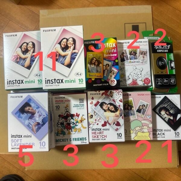 チェキ用絵柄フィルム INSTAX 合計32箱