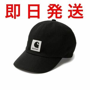 新品未使用 sacai Carhartt WIP Duck Cap BLACK サカイ カーハート ウィップ ダック キャップ ブラック 黒 新作 2024SS 24SS