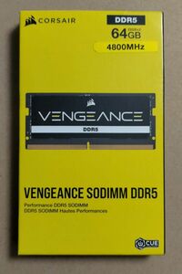 CORSAIR VENGEANCE DDR5 4800MHz ノートPC Sodimm　メモリー 　32GBx2 計64GB