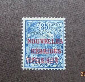 NEW HEBRIDES, FR.　　SCカタログ＃3　　25c　　未使用　　中古品