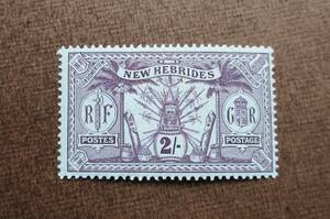NEW HEBRIDES, BR. SC catalog #24 2sh unused secondhand goods 