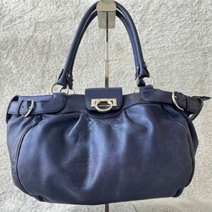 【中古・極美品】Salvatore Ferragamo サルヴァトーレフェラガモ ハンドバッグ トートバッグ ガンチーニ　マリッサ