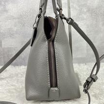 美品　コーチ　2wayショルダーバッグ　クインサッチェルバッグ　グレー　レザー　COACH 30951 Quinn Satchel bag_画像3