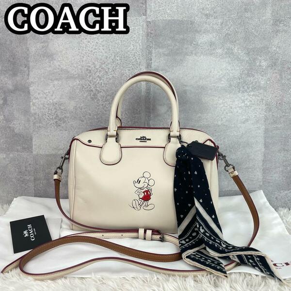 コーチ　2wayショルダーバッグ　ミニボストン　ミニサッチェル　ディズニー　COACH DISNEY ミッキー　F59371 