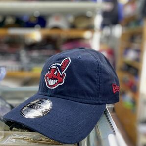 USA正規品 NEWERA ニューエラ MLB クリーブランド インディアンス Indians 紺 ワフー酋長 メジャー ローキャップ 9twenty ストラップバック