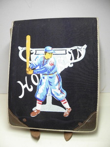 ① детский ранец бейсбол / Showa Retro битва передний школа старый инструмент Baseball сумка сумка б/у одежда Vintage 