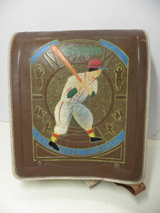 ② детский ранец бейсбол / Showa Retro битва передний школа старый инструмент Baseball сумка сумка б/у одежда Vintage 