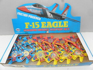 96. toy F-15 EAGLE airplane 12 piece insertion / Showa Retro tin plate cheap sweets dagashi shop 