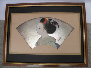 Art hand Auction ⑤ Copy of Tatsu Hirota's portrait of a beautiful woman, a maiko, Painting, Japanese painting, person, Bodhisattva