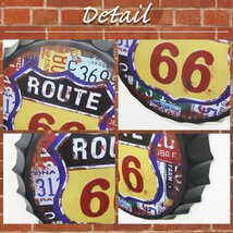 王冠 ブリキ看板 蓋 ROUTE66 ウォールサイン アメリカン雑貨 ヴィンテージ アメリカンレトロ 雑貨 35cm BZ-221_画像2