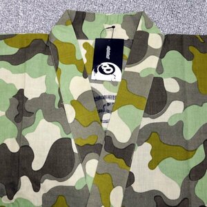  new goods * unused [ print cloth jinbei eithball camouflage * Army cotton 100%]M size part shop put on * yukata * pavilion inside put on also ( reason equipped * keep come stock )