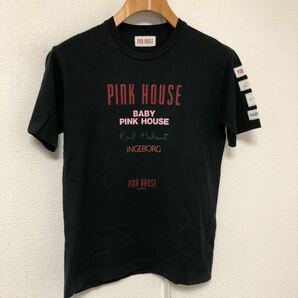 日本製ピンクハウス カールヘルム インゲボルグ パッチTシャツM黒 ブラック 袖裾シングルステッチ90sの画像1