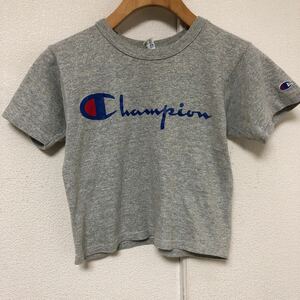 ビンテージ80s チャンピオンchampionトリコタグ　ショート丈TシャツS短丈　USA製クロップトップ