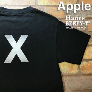 ★USA直輸入!!★良品★【Apple社×Hanes BEEFY-T】稀少 WWDC2005 （世界開発者会議）Mac OS X 半袖 Tシャツ[海外規格 S]黒 ジョブズ K3-006