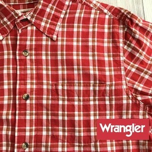 ★状態良好!!稀少Sサイズ◇アメリカ直輸入◇正規品◇[Wrangler JEANS Co ラングラー]チェック柄 長袖 シャツ[メンズ S]赤 アメカジ K2-105