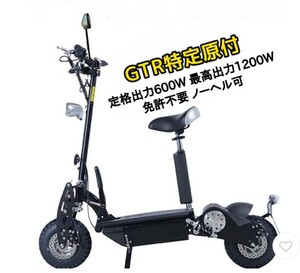 電動キックボード 特定小型原付仕様 保安部品付き 最高速度20km/ｈ 定格出力600W