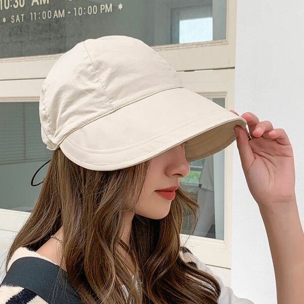 UVカット 帽子 レディース日よけ帽子 日焼け止め ハット 小顔効果 サイズ調節可 紫外線対策 男女兼用 帽子