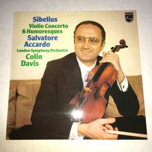 PHILIPS 蘭盤 アッカルド(Vn) シベリウス ヴァイオリン協奏曲 6つのフモレスケ オリジナル盤