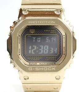 Y6218#◆中古品◆CASIO カシオ G-SHOCK 5000 SERIES タフソーラー電波時計 フルメタル GMW-B5000GD-9JF モバイルリンク機能付