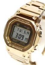 Y6226#◆中古美品◆CASIO カシオ G-SHOCK 35周年記念モデル ソーラー電波 フルメタル GMW-B5000TFG-9JR ゴールドカラー_画像4