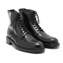 美品 ルイヴィトン ヴォルテール レザー ショート ブーツ レースアップ ブラック 6 サイズ DI1128 靴 革靴 シューズ メンズ EEM X14-8_画像2