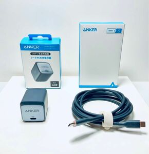 Anker Nano II 45W PD 充電器 & PowerLine III Flow USB-Cケーブル 1.8mセット新品