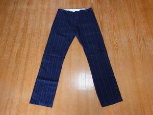 THE REAL McCOY'S リアルマッコイズ JOE McCOY ジョーマッコイ DOUBLE DIAMOND STRIPE WORK TROUSERS Lot. 448 MP13021 W80 L80