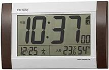 リズム(RHYTHM) シチズン 掛け時計 目覚まし時計 電波時計 デジタル R188 置き掛け兼用 カレンダー 温度 ・ 湿_画像1