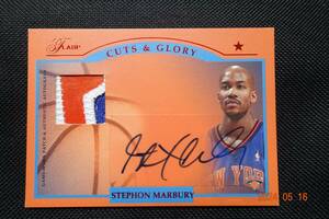Stephon Marbury 2004-05 Flair Cuts & Glory Patch Autographs #25/25