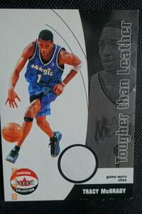 Tracy McGrady 2001-02 Fleer Shoebox Tougher than Leather #044/100 ※Shoe カード