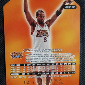 Allen Iverson 1999-2000 Fleer Ultra No.20 Platinum Medallion #04/50の画像2