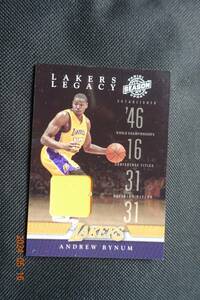 Andrew Bynum 2009-10 Panini Season Update 　 Lakers Legacy