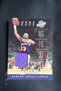 Kareem Abdur-Jabbar 2009-10 Panini Season Update 　 Lakers Legacy