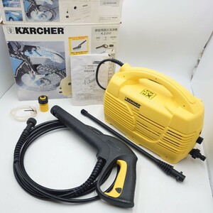 4A408E【動作良好】ケルヒャー 家庭用高圧洗浄機 K2.010 KARCHER コンパクト DIY 掃除