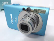 【よろづ屋】美品:Canon IXY DIGITAL 110 IS AiAF キヤノン PC1355 ブルー コンパクト デジタルカメラ 充電池おまけ キャノン デジカメ_画像4