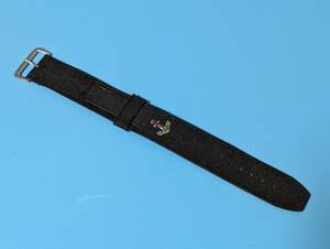 軍用　革製　腕時計　バンド　ベルト　海軍　錨マーク　22cmほど　未使用　黒色