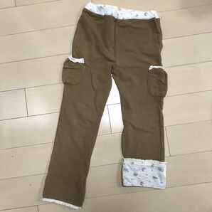 ビケット　120 キムラタン　長ズボン　パンツ　茶色　花柄　ポケットあり　女の子　キッズ　かわいい ブラウン BROWN