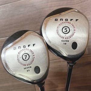 【中古】ONOFF/オノフ フェアウェイウッド FW 5w 7w FlexR 2本セット グリップ使用可