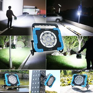 作業灯 led 充電式 45W LEDライト 投光器 ワークライト ボータプル マグネット付き 耐衝撃 防水 屋外 アウトドア キャンプ USB出力 YC-45U