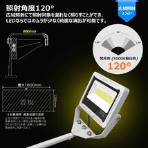 GOODGOODS LED 投光器 アームライト 90cm 看板照明 作業灯 60W 7000lm 外灯 高演色性 屋外 防水 ワークライト 広告 店舗照明 明る_画像4