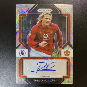 2022-23 Panini Prizm EPL Diego Forlan Silver Choice Autograph Manchester United 直筆サインカード ディエゴ・フォルラン