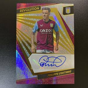 2022-23 Panini Revolution Soccer Philippe Coutinho Auto Aston Villa 直筆サインカード フィリペ・コウチーニョ