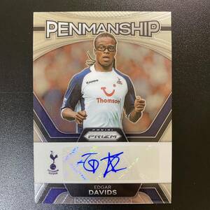 2023-24 Panini Prizm EPL Edgar Davids Penmanship Auto Tottenham Hotspur 直筆サインカード エドガー・ダーヴィッツ