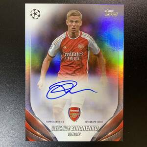 2023-24 Topps UEFA Club Competition Oleksandr Zinchenko Auto Arsenal 直筆サインカード オレクサンドル・ジンチェンコ