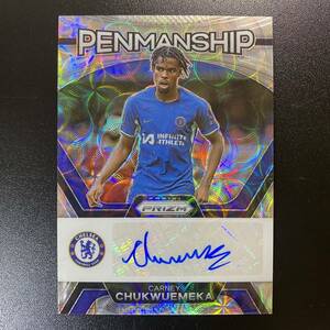 2023-24 Panini Prizm EPL Carney Chukwuemeka Penmanship Silver Breakaway Auto Chelsea 直筆サインカード カーニー・チュクエメカ