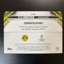 2023-24 Topps UEFA Club Competition Felix Nmecha Signatures Auto Dortmund 直筆サインカード フェリックス・ヌメチャ_画像2