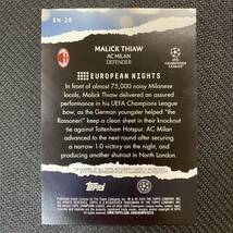 2023-24 Topps UEFA Club Competitions AC Milan Malick Thiaw European Nights Auto 直筆サインカード マリック・チャウ_画像2